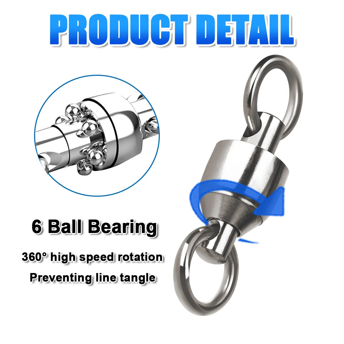 Ball Bearing River Fishing Swivels